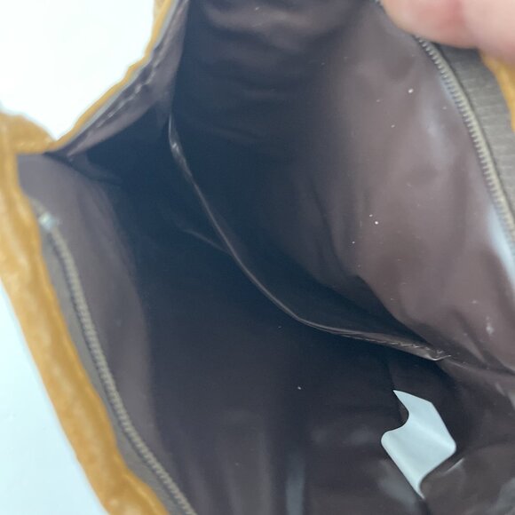 Vintage PAN AM Airlines Amenity Kit Toiletry Travel Bag Zip Brown Leather Pouch - Picture 6 of 8